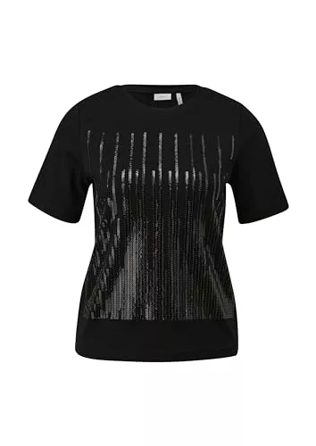 s.Oliver Kurzarmblusen s.Oliver Damen T-Shirt mit Pailletten