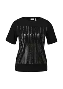 s.Oliver Kurzarmblusen s.Oliver Damen T-Shirt mit Pailletten