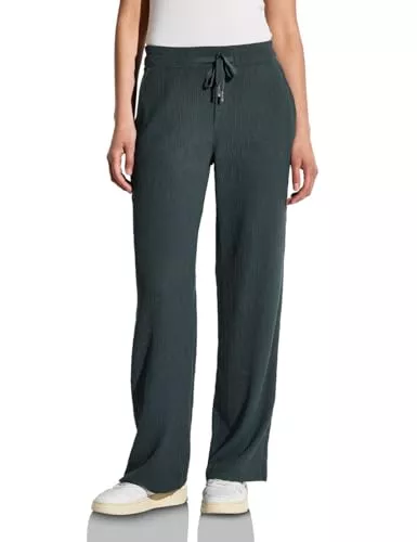 STREET ONE Hosen STREET ONE Damen Wide Leg Hose mit Struktur