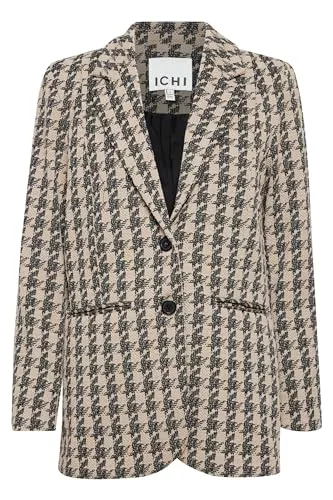 ICHI Blazer ICHI IHKATE Houndstooth Oversize BL Damen Blazer Jackenblazer 59% Polyester, 39% Viskose, 2% Elasthan Loose fit