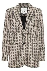 ICHI Blazer ICHI IHKATE Houndstooth Oversize BL Damen Blazer Jackenblazer 59% Polyester, 39% Viskose, 2% Elasthan Loose fit