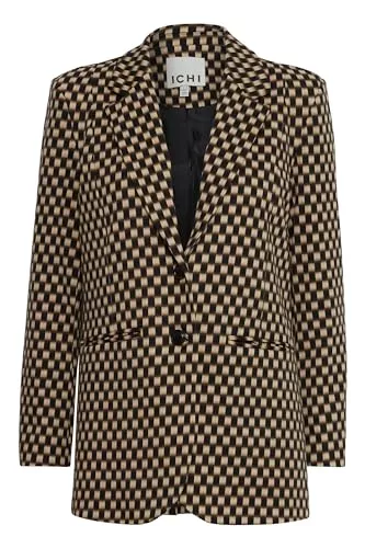 ICHI Blazer ICHI IHKATE Print Oversize BL Damen Blazer Jackenblazer 74% Polyester, 22% Viskose, 4% Elasthan Loose fit