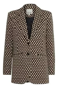 ICHI Blazer ICHI IHKATE Print Oversize BL Damen Blazer Jackenblazer 74% Polyester, 22% Viskose, 4% Elasthan Loose fit