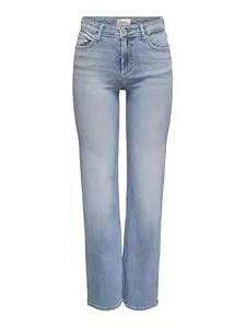 ONLY Jeans ONLY Female Straight-Fit Jeans ONLBLUSH Mittlere Taille Gerade geschnitten Jeans
