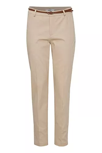 OXMO Hosen OXMO OXDaisy Pants Damen Hose Chinohose mit Kunstledergürtel Regular-Fit Baumwolle mit Stretch