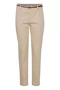 OXMO Hosen OXMO OXDaisy Pants Damen Hose Chinohose mit Kunstledergürtel Regular-Fit Baumwolle mit Stretch