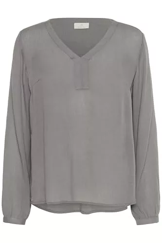 KAFFE Langarmblusen KAFFE Langarm-Bluse Amber Damen Bluse Amber Langarm V Ausschnitt Casual Shirt