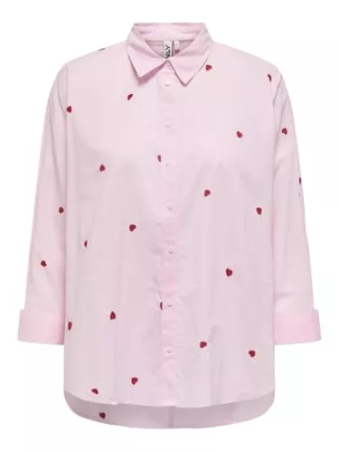 ONLY Hemdblusen ONLY Damen Onlnew Lina Grace Ls Emb Shirt Noos WVN Knopfverschluss Box Fit Hemd Mit Langen Ärmeln