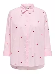 ONLY Hemdblusen ONLY Damen Onlnew Lina Grace Ls Emb Shirt Noos WVN Knopfverschluss Box Fit Hemd Mit Langen Ärmeln