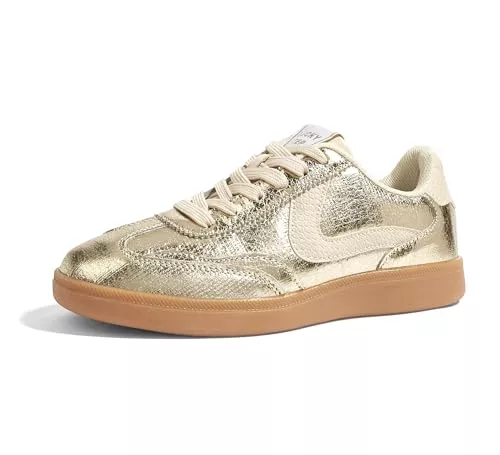 LUCKY STEP Sneaker & Sportschuhe LUCKY STEP Damen Retro Sneaker – Modische Klassische Freizeitschuhe, rutschfeste Bequeme Skate-Schuhe für Spaziergänge