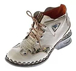 TMA Stiefel TMA Damen Leder Comfort Knöchel Schuhe 5155 Halb Schuhe Schwarz-Grau Blau Weiß Blockabsatz Boots