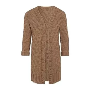 KNIT FACTORY Strickjacken KNIT FACTORY - Sally Strickjacke - Mittellange Damen Strickjacken - Cardigan mit Wolle - Grobstrickjacke - Strickweste für den Herbst und Winter - Hochwertige Qualität