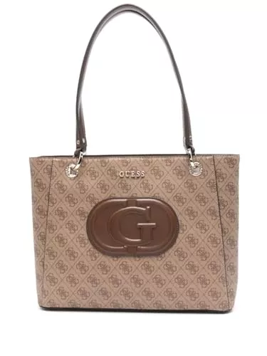 GUESS Taschen & Rucksäcke GUESS Eco Mietta Noel Tote Latte Logo/Brown