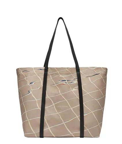 Liebeskind Taschen & Rucksäcke Liebeskind Berlin Damen-Shopper „Aurora“ – Große Canvas-Tasche Damen mit Reißverschlussfach und Leder-Schulterriemen – Shopper Bag Women – Passend für Laptops bis 16 Zoll – Light Bag