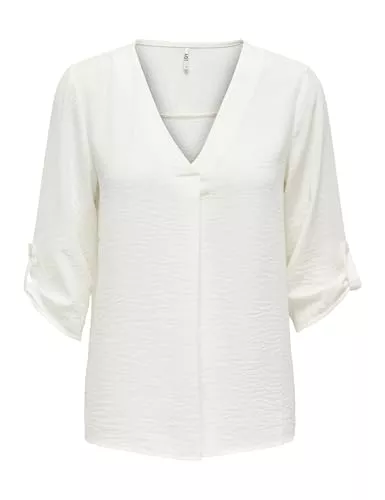 JdY Langarmblusen Damen JDY Lange Freizeit Hemd Bluse 3/4 Ärmel Tunika Longshirt Loose Oberteil Locker Leicht JDYDIVYA