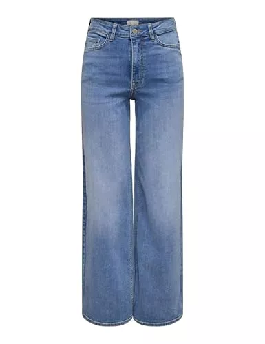 JdY Jeans JdY Damen Jdyfelina-fina Hw Med Blue DNM Noos Wide Fit Jeans