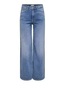 JdY Jeans JdY Damen Jdyfelina-fina Hw Med Blue DNM Noos Wide Fit Jeans