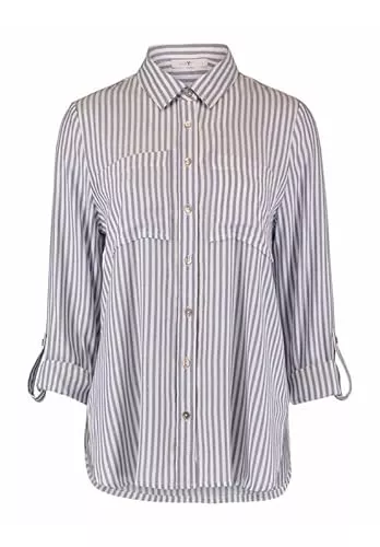 Hailys Hemdblusen Hailys LS V BL Je44tte Stripe Frauen Bluse blau Basics