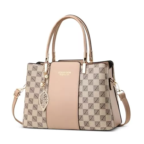 DORRISO Taschen & Rucksäcke DORRISO Stilvoll Einfach Damen Handtaschen Henkeltaschen Anti-Dieb Reisen Umhängetasche Mittel Groß mit Anhänger Urlaub Einkaufen Party Büro Wasserdicht PU Leder