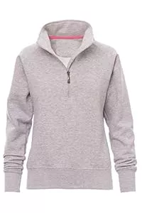 Mivaro Pullover & Strickmode Mivaro Damen Troyer Pullover mit Reißverschluss aus Baumwollmischung - Sweatshirt mit Stehkragen und Fleecefutter - Regular Fit - elastische Bündchen - ideal für Herbst Winter Frühling Alltag Sport