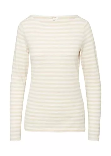 s.Oliver Langarmshirts s.Oliver Damen Langarmshirt mit U-Boot-Ausschnitt – Casual & Soft für Alltag & Freizeit