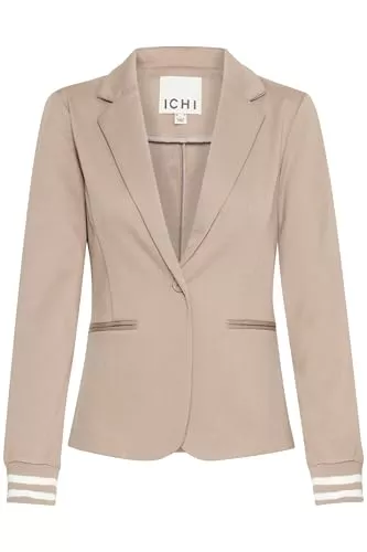 ICHI Blazer ICHI IXKate Damen Blazer Jackenblazer Anzugsblazer mit Reverskragen Rippbündchen Paspeltaschen leicht elastisch Regular fit