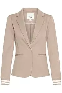 ICHI Blazer ICHI IXKate Damen Blazer Jackenblazer Anzugsblazer mit Reverskragen Rippbündchen Paspeltaschen leicht elastisch Regular fit