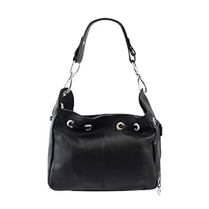 SH Leder Taschen & Rucksäcke SH Leder Echtleder Schultertasche Handtasche Genarbte Leder 31x25cm Anna G488