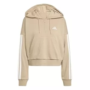 adidas Kapuzenpullover adidas Damen Essentials 3-Stripes French Terry Quarter-Zip Hoodie Kapuzenpullover (1er Pack)