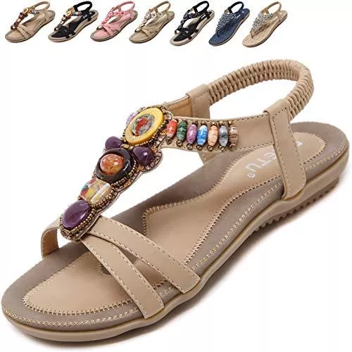 Acfoda Sandalen & Slides Acfoda Sandalen Damen Sommer mit Weiches Fussbett, Gr.35-44