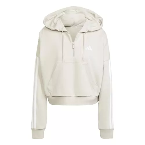 adidas Kapuzenpullover adidas Damen Essentials 3-Stripes French Terry Quarter-Zip Hoodie Kapuzenpullover (1er Pack)