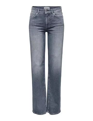 ONLY Jeans ONLY Female Straight-Fit Jeans ONLBLUSH Mittlere Taille Gerade geschnitten Jeans
