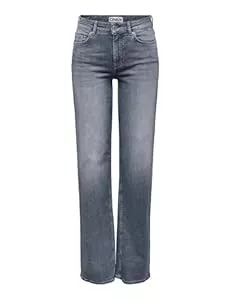 ONLY Jeans ONLY Female Straight-Fit Jeans ONLBLUSH Mittlere Taille Gerade geschnitten Jeans
