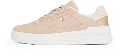 Tommy Hilfiger Sneaker & Sportschuhe Tommy Hilfiger Damen Essent Basket Sneaker Metallic Fw0fw08615 Niedriger Schnitt (Schuhe)