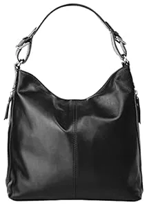 Samantha Look Taschen & Rucksäcke Samantha Look Handtasche Echt Leder Damen | Made in Italy, elegante Schultertasche, Umhängetasche aus Leder | 017580
