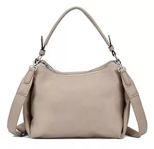 ITALYSHOP24 Taschen & Rucksäcke OBC Damen Tasche Shopper Handtasche Hobo Bag Schultertasche Cross Over Umhängetasche Beuteltasche Henkeltasche Leder Optik