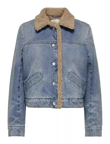 ONLY Jacken ONLY Damen Onlnadya Ls Teddy DNM Jacket Gua Jacke