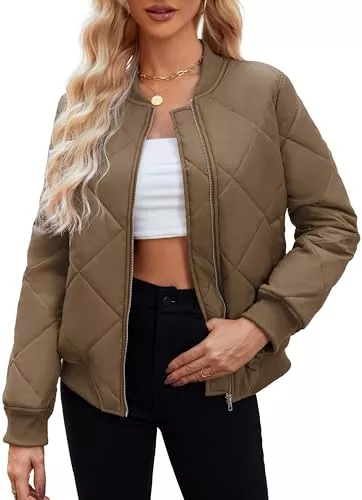 Neineiwu Jacken Neineiwu Klassische bomberjacke damen Kurze Blouson Jacke Casual Pilotenjacke leichte Sweatjacke damen