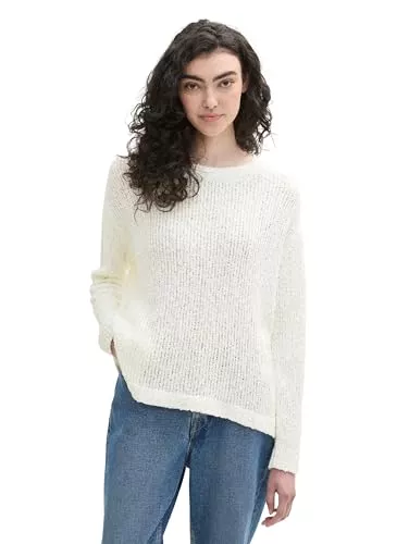 TOM TAILOR Denim Pullover & Strickmode TOM TAILOR Denim Damen Basic Bouclé Pullover