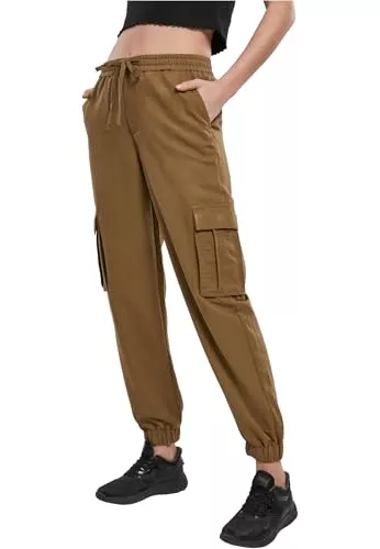 Urban Classics Hosen Urban Classics Damen Ladies Viscose Twill Cargo Pants