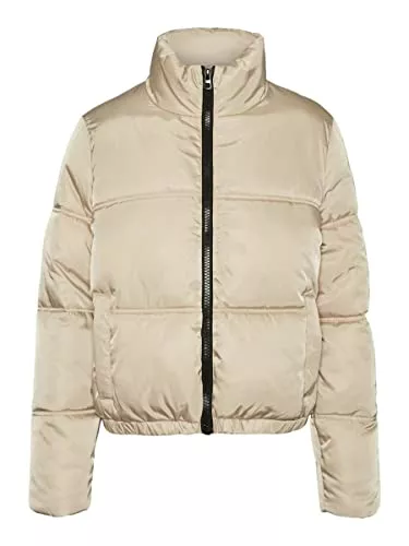 Noisy may Jacken Noisy May Damen Kurze Puffer Übergangsjacke Warme Stepp Jacke ohne Kapuze Wattierter Blouson NMANNI