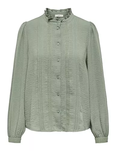 JdY Langarmblusen JdY Damen Jdyellis L/S Lace Shirt WVN Noos Langarmbluse