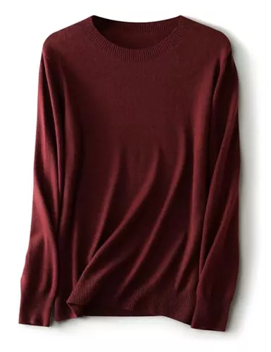 Ciovkis Pullover & Strickmode Ciovkis Damen Merinowolle Pullover 2025 Herbst Winter Rundhalsausschnitt Lange Ärmel First-Line Tragefertig Strickpullover