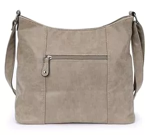 irisaa Taschen & Rucksäcke irisaa Handtasche Damen Hobo Schultertasche, Medium Umhängetasche praktische Henkeltasche mit vielen Fächern, Vintage Look mit Reißverschluss