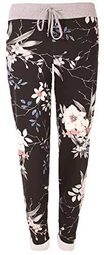 stylx Hosen stylx Damen Jogginghose Sweatpants Größe 34-50 Baggy Hose Boyfriend Freizeithose Sporthose All-Over Print Leopard Skull Big Size bis Übergröße