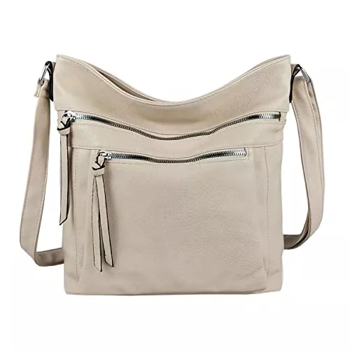 ITALYSHOP24 Taschen & Rucksäcke OBC Damen Tasche Schultertasche Shopper Umhängetasche Crossover Crossbody Henkeltasche Beuteltasche Handtasche Hobo Bag Reise Kunst-Leder