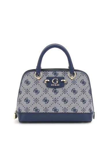 GUESS Taschen & Rucksäcke GUESS Damen Neda Dome Satchel, Umhängetasche, Marineblaues Logo