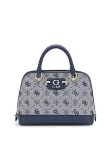 GUESS Taschen & Rucksäcke GUESS Damen Neda Dome Satchel, Umhängetasche, Marineblaues Logo