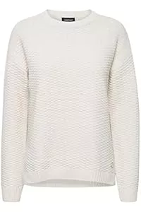 OXMO Pullover & Strickmode OXMO by OXMilla Damen Strickpullover Feinstrick Pullover Rundhalsausschnitt
