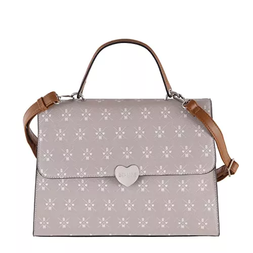 Be Mine Taschen & Rucksäcke Be Mine Kurzgriff Tasche Luise | elegante Handtasche Damen | Henkeltasche mit zwei Hauptfächern | aus hochwertigem Kunstleder (taupe)